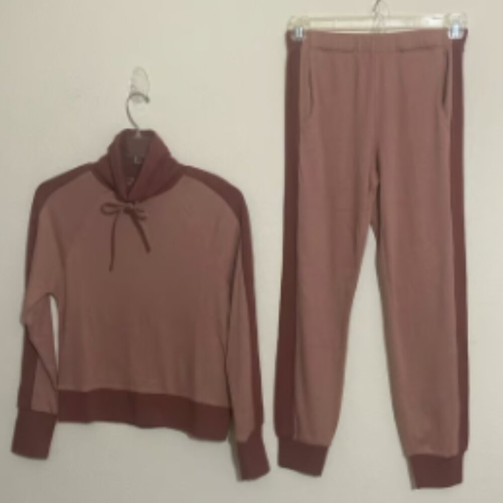 MONROW Softfleece High-neck Top & Jogger Set Women's Size S